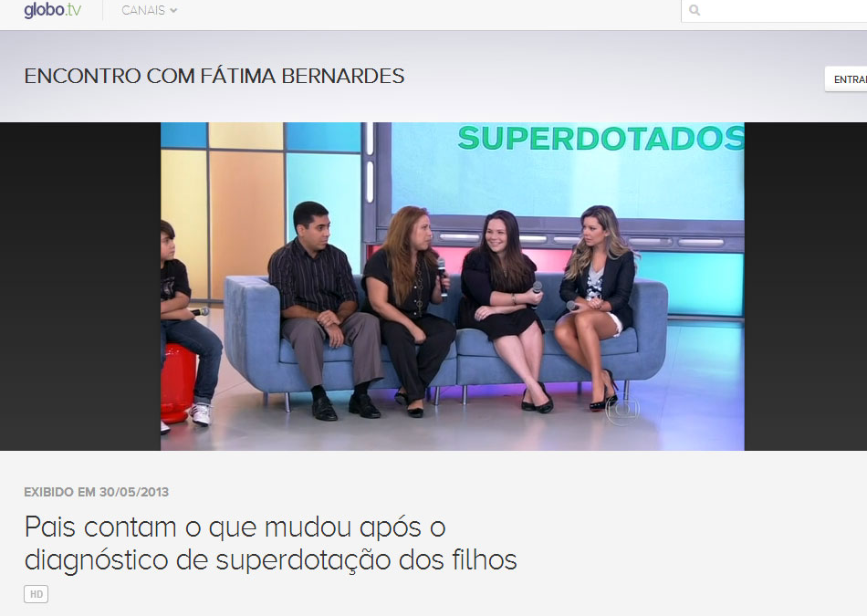 IRS participa do Programa Encontro com Fátima Bernardes – Maio de 2013