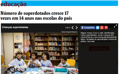 Matéria sobre superdotados na Folha de São Paulo