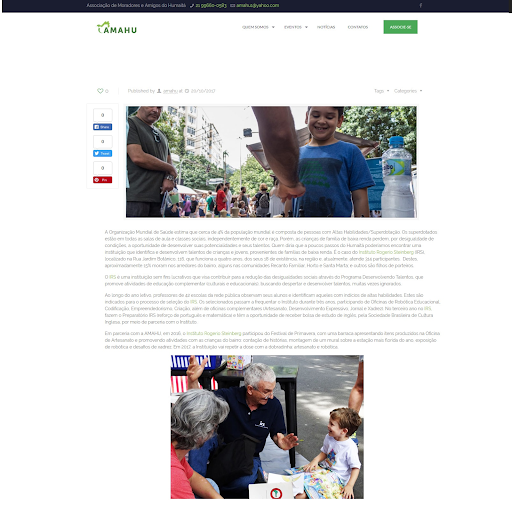 IRS é destaque no site da AMAHU